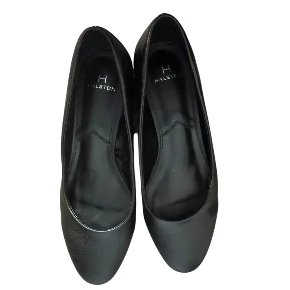 H By HALSTON DejaVu Black Dress Heeled Shoe SZ 7